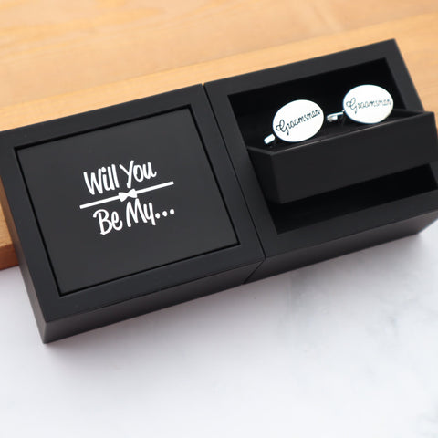 groomsmen proposal cufflinks