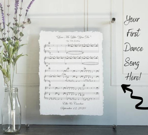  VICILO Personalized Song Lyrics Wall Art Valentines Day Gifts  for Him, Perfect Song Chords Couple One Year Anniversary for Him, Wall Art  Couples Valentines Day Decor for Man, Sentimental Gifts 