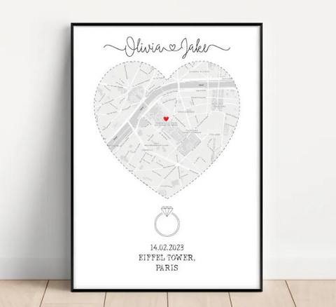 Engagement Map Print