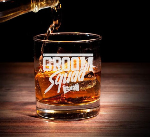 Groom Squad Whiskey Glass