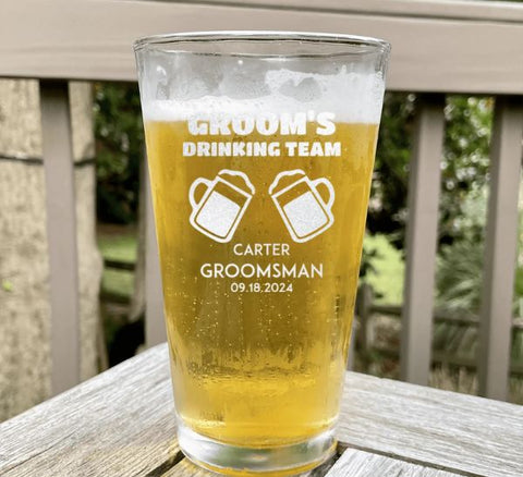 Beer Drinking Team Pint Glass