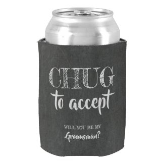 Two-Tone Drink Koozie - Groovy Groomsmen Gifts