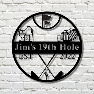 19th Hole Pub Sign - Groovy Groomsmen Gifts