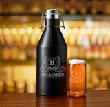 Metal Growler and Pint Glass