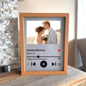 Personalized Couple's Song Photo Frame - Groovy Groomsmen Gifts