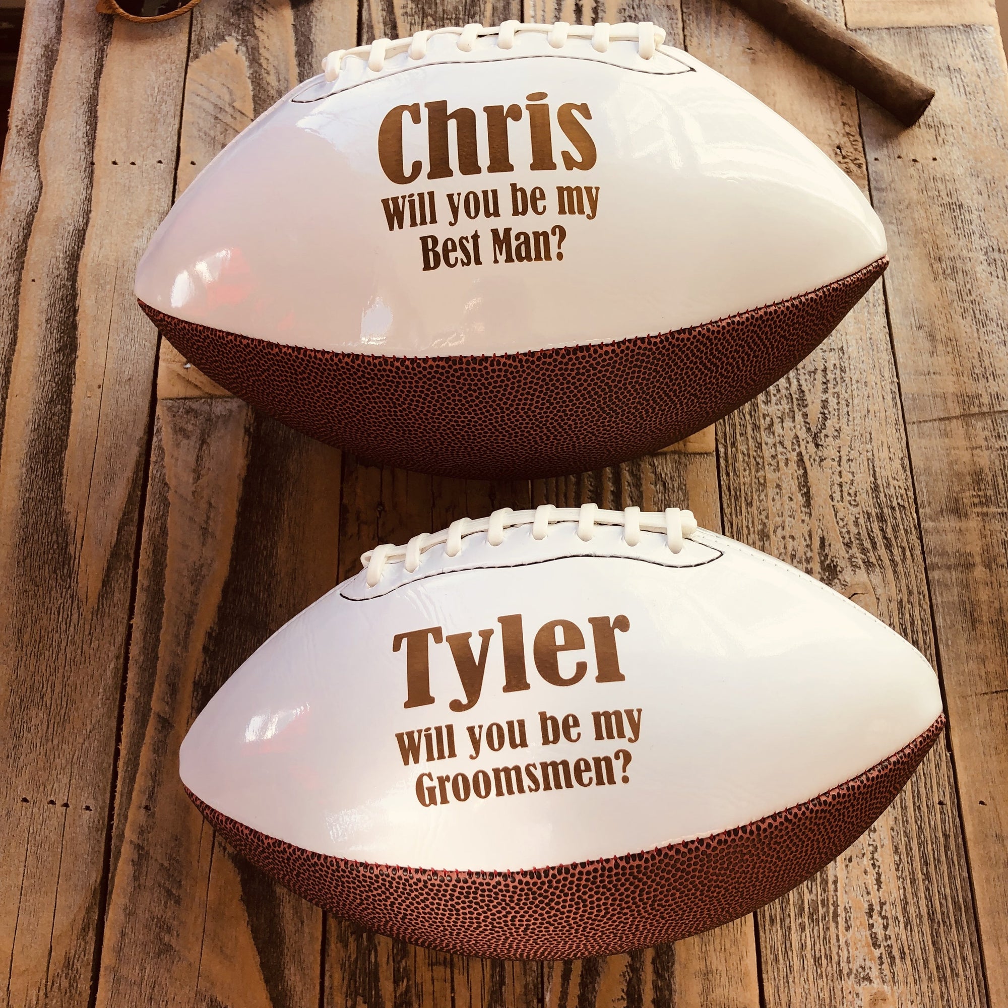 Engraved Groomsmen Mini Football