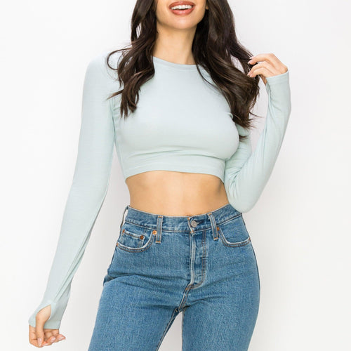 The Live-in Cropped Long Sleeve Top – VIMMIA
