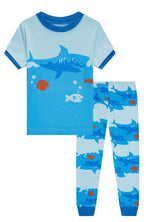 Hudhud - Baby Boy Short Pajama Set Animal World Themed White (9 Months-3  Years)