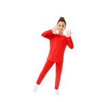 Elowel Thermal Underwear Set for Girls Kids Thermals Base Layer Medium  Orange