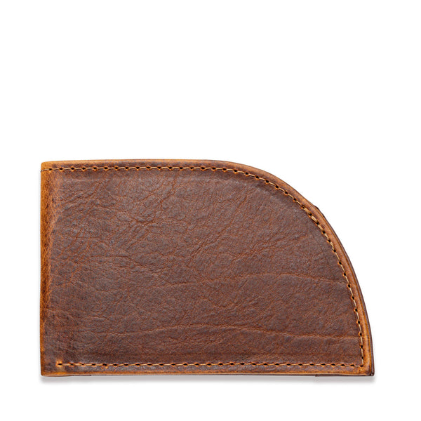 George Men's Genuine American Bison Leather Trifold Wallet