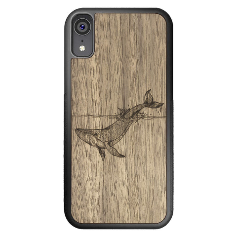 Wooden Case for iPhone XR Whale