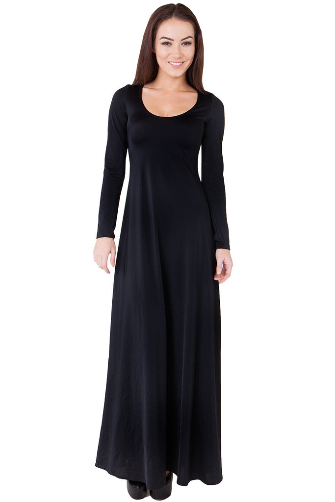 Matte Black Maxi Dress – Living Dead Clothing