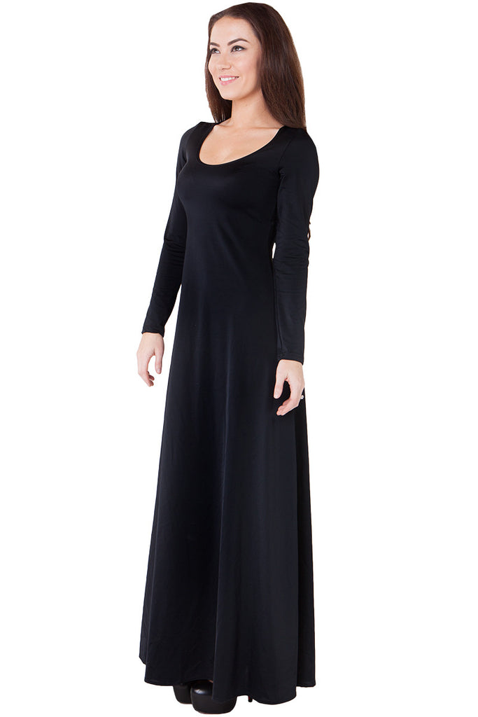 Matte Black Maxi Dress – Living Dead Clothing