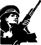 Army Woman Stencil