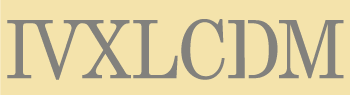 Roman Numerals border stencil