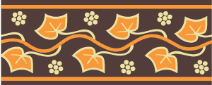 Greek flower border stencil B