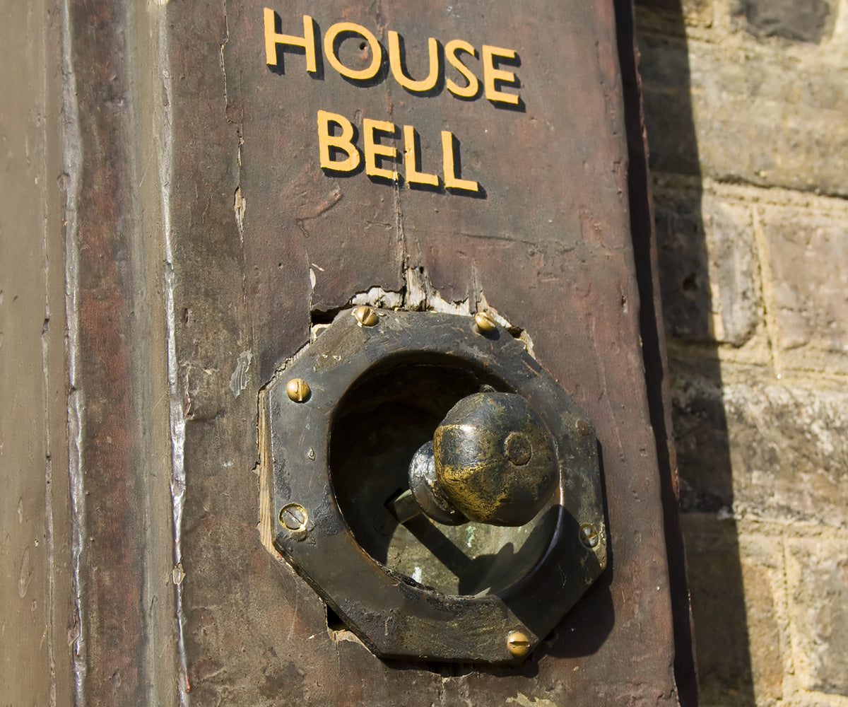 Fitting An Antique Front Door Pull And Bell Architectural