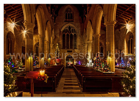 Traditional Christmas Tree Festival Christmas card