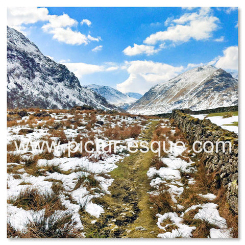 English Lake District Borrowdale Fells Christmas Card