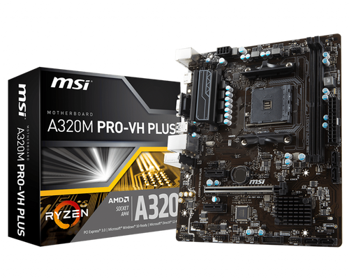 Msi A320m Pro Vh Plus Matx Am4 Motherboard Apollo Computers