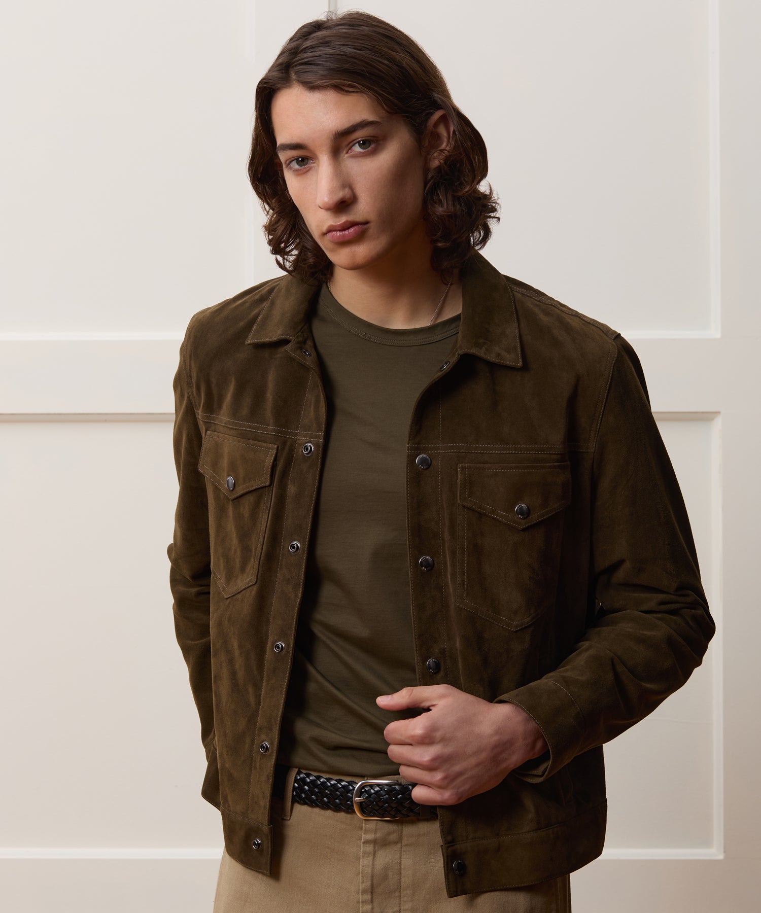 Italian Suede Snap Dylan Jacket