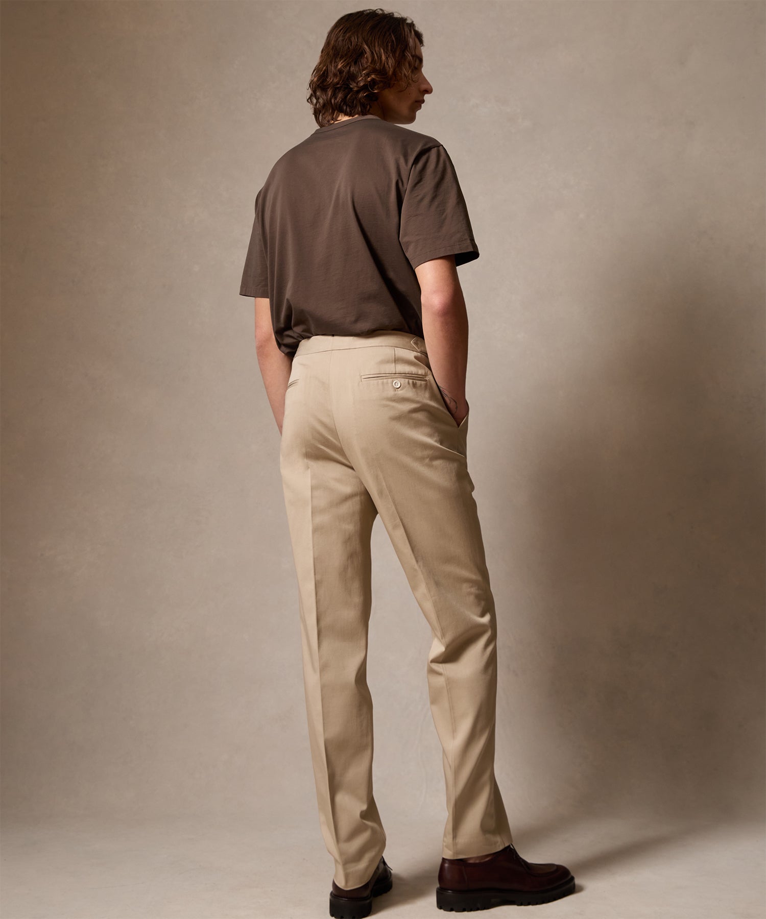 Italian Lightweight Cotton Side Tab Trouser