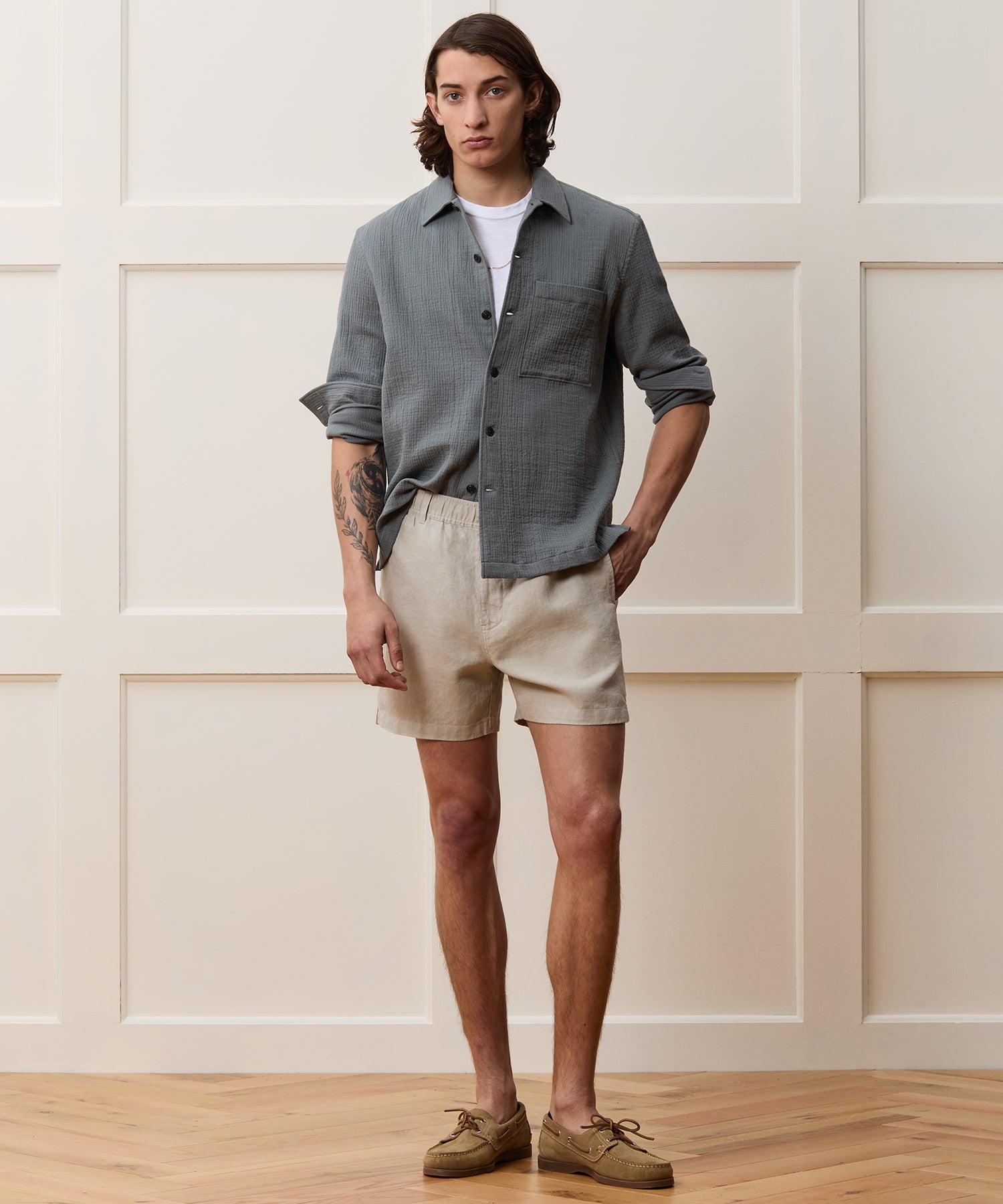 Cotton Double Cloth Gauze Overshirt