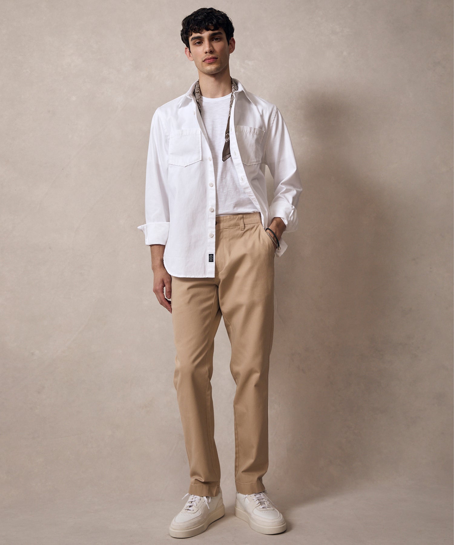 Denim Overshirt in White
