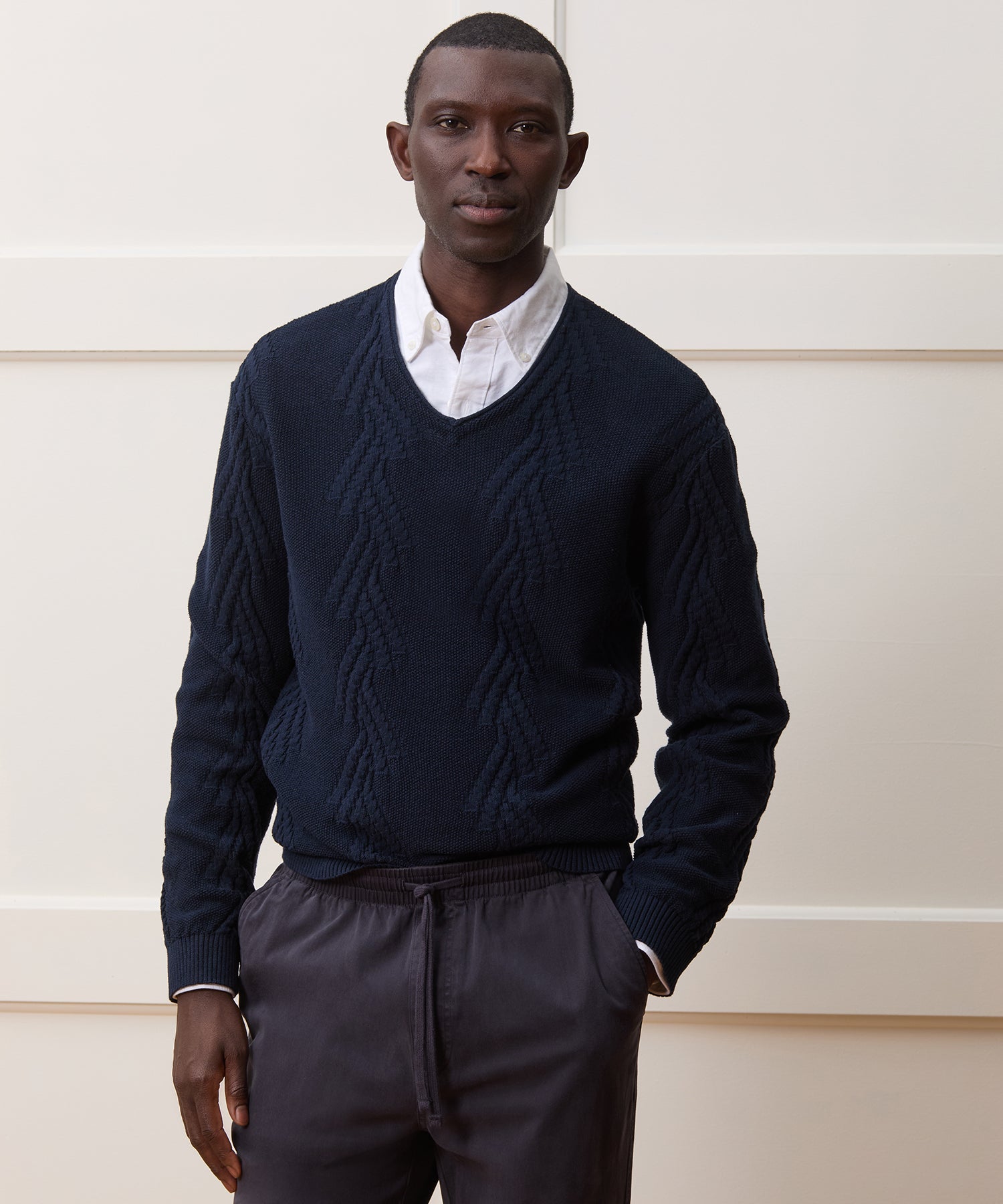 Cotton V-Neck Sweater