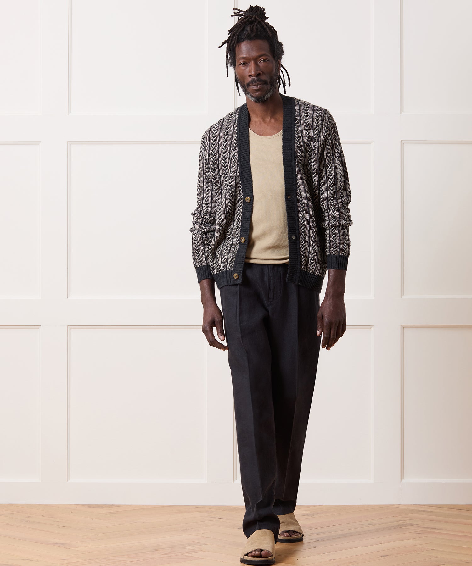 TODD SNYDER Italian Silk Hemp Cardigan