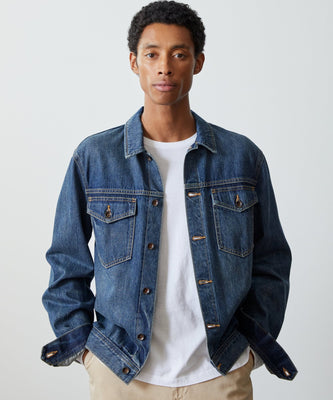 Selvedge Denim Jacket in Worn Wash