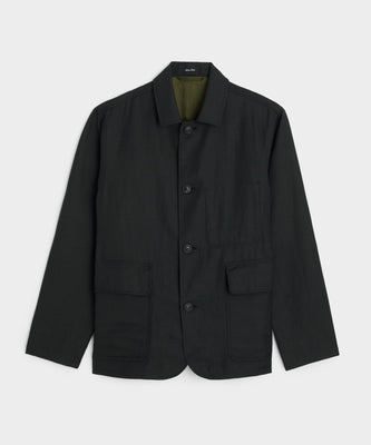 Indigo Patchwork Tailored Chore Jacket