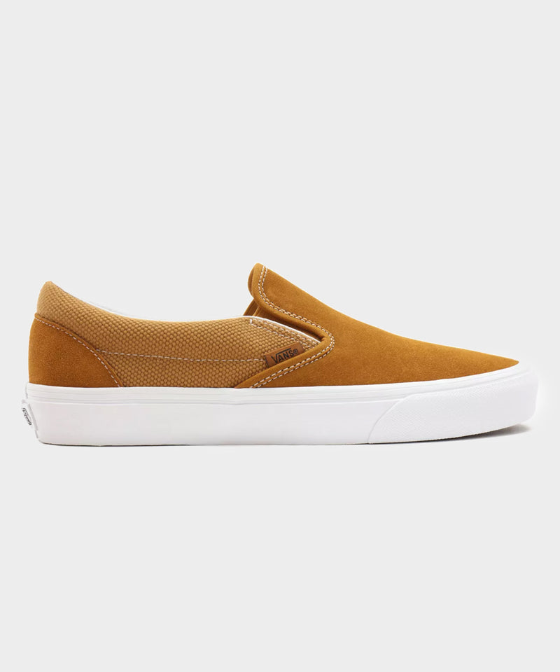 yellow suede slip on vans