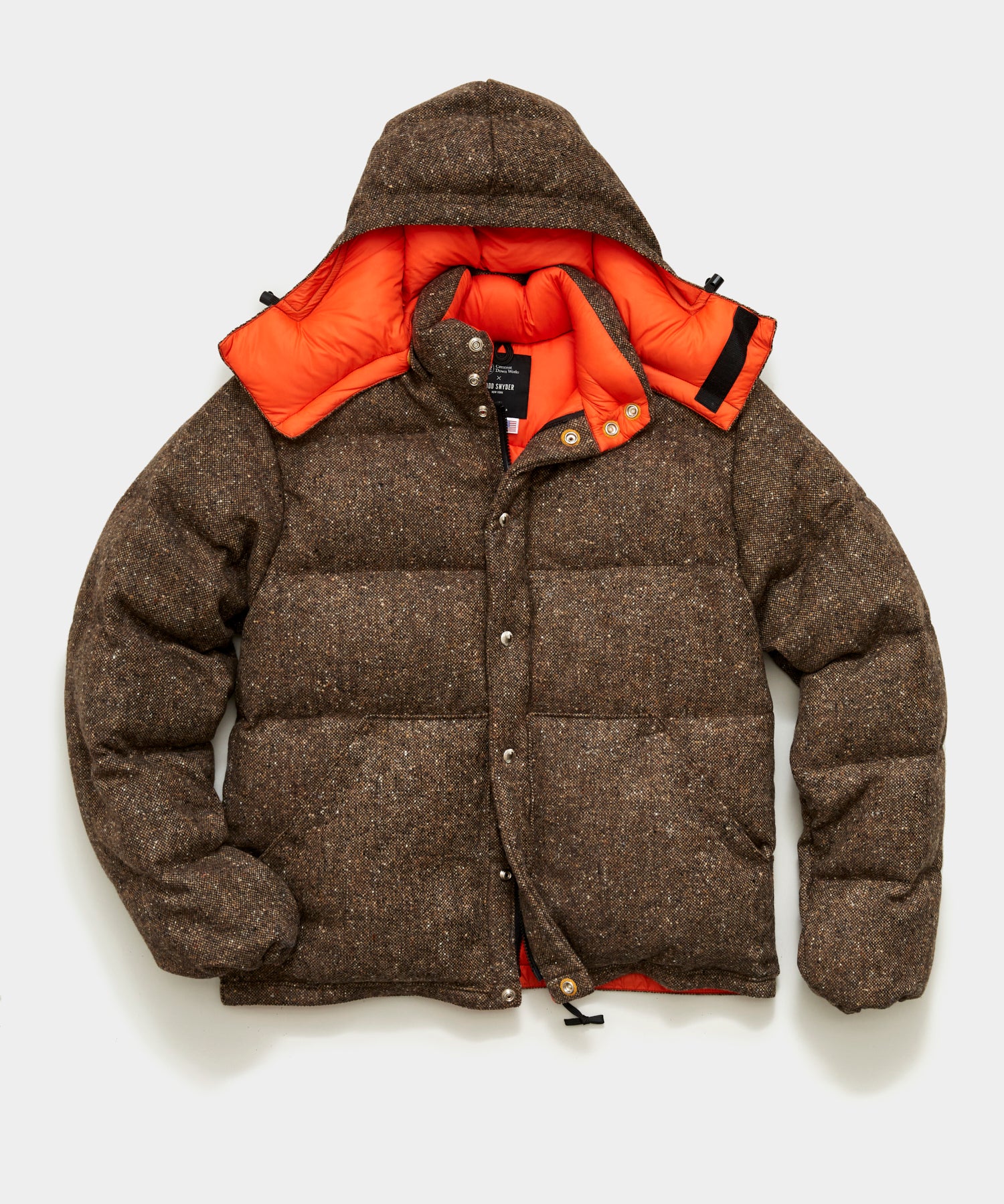 Crescent Down Works Todd Snyder Brown Donegal Short Parka