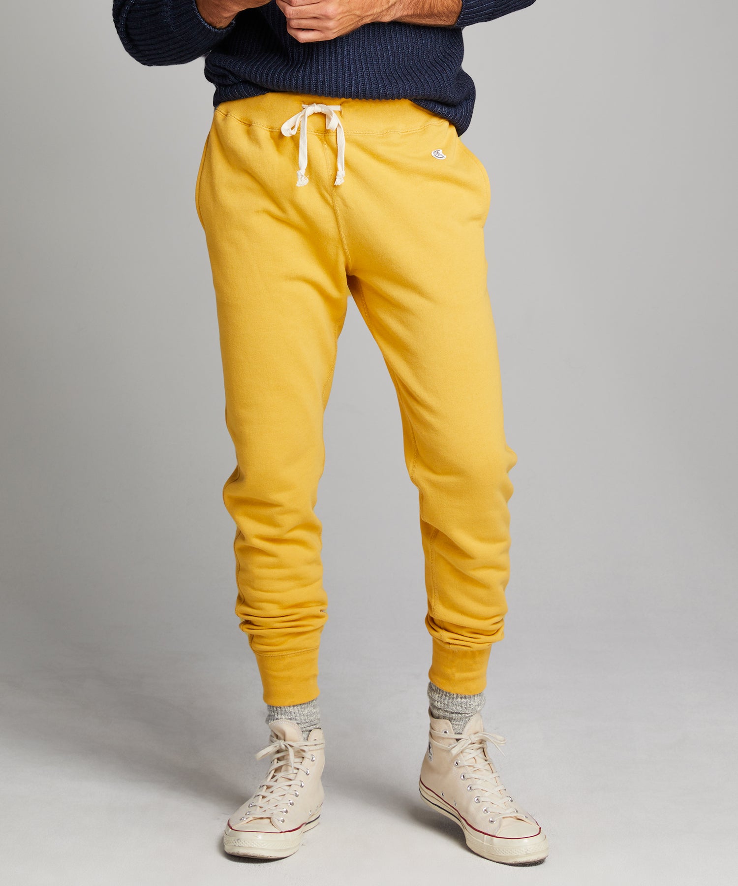 champion blue and yellow sweatpants