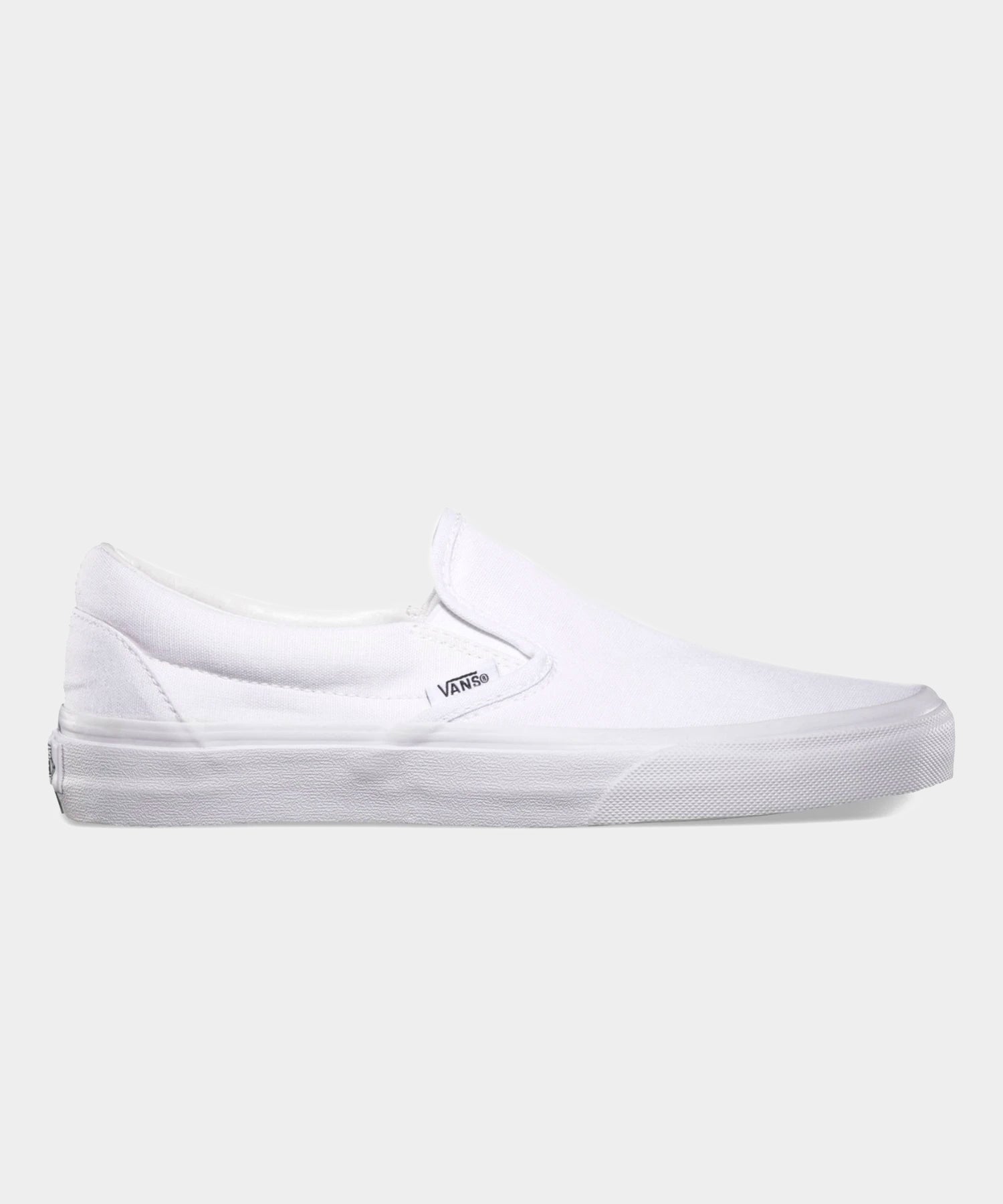 vans classic slip on all white