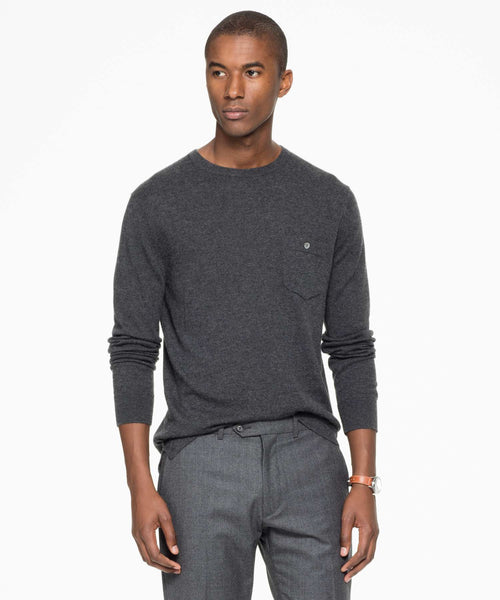 Cashmere T-Shirt Sweater in Charcoal
