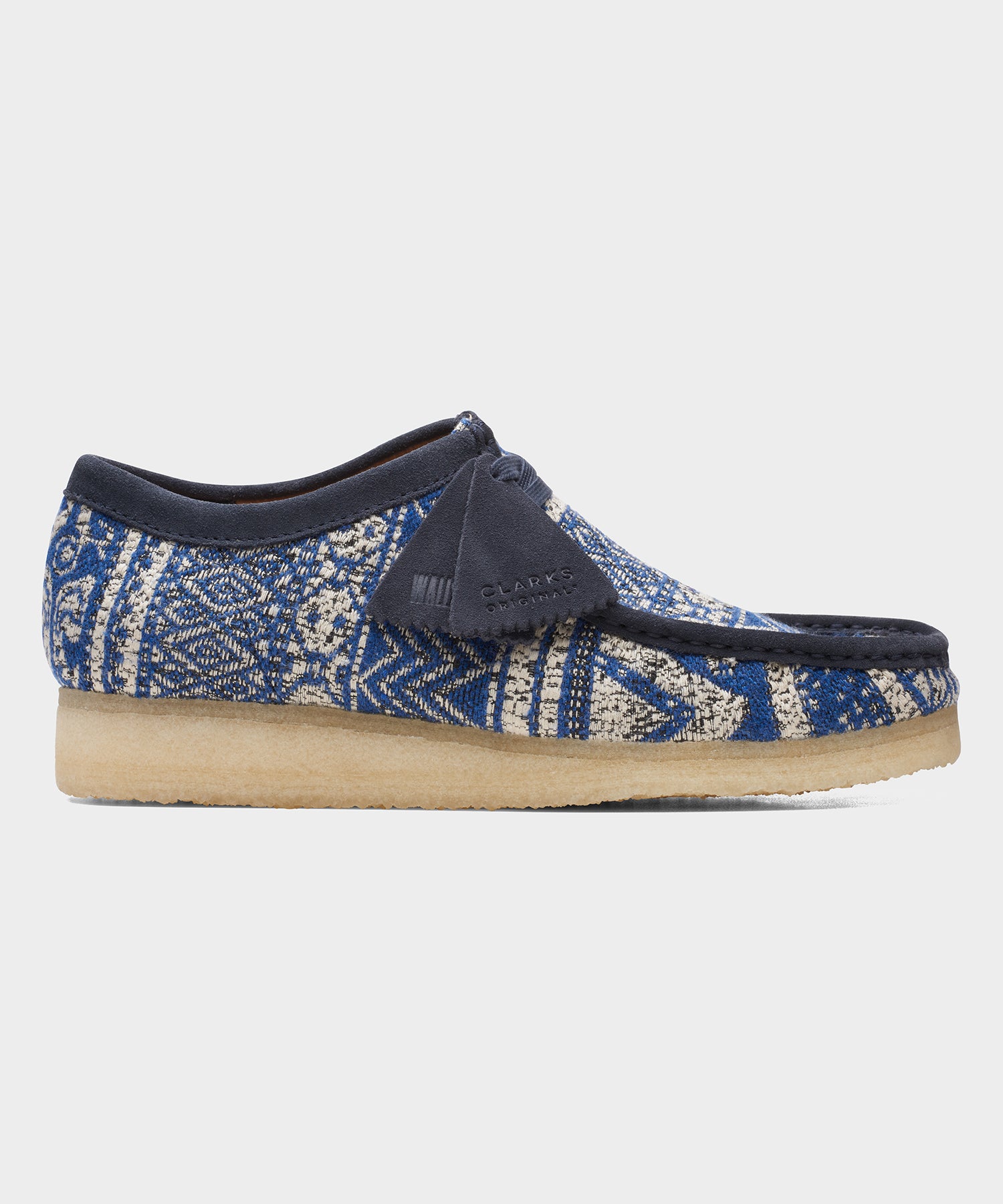 Clarks Wallabee in Blue Fabric - Todd
