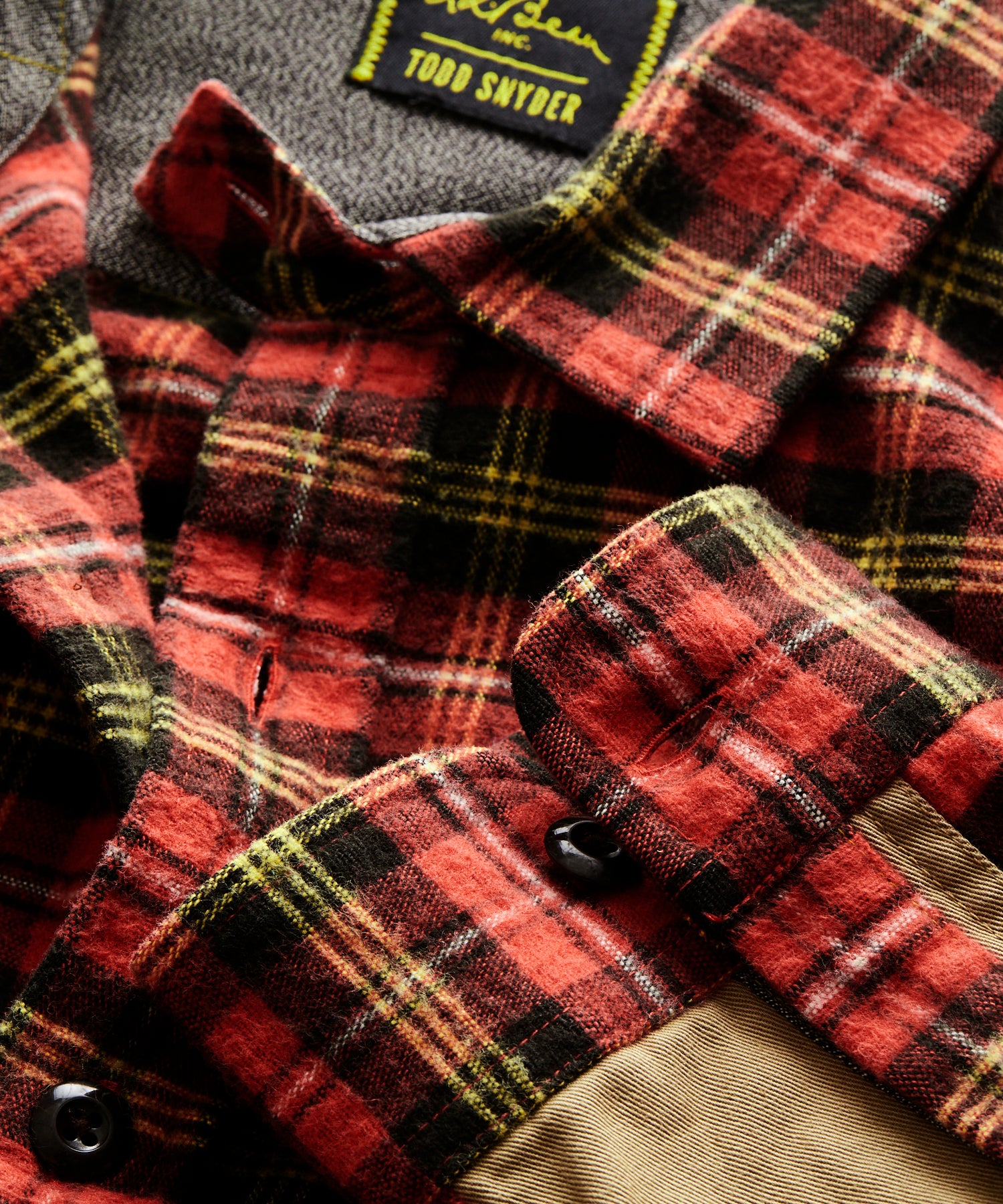 L.L.Bean x Todd Snyder Plaid Chamois Shirt in Fire