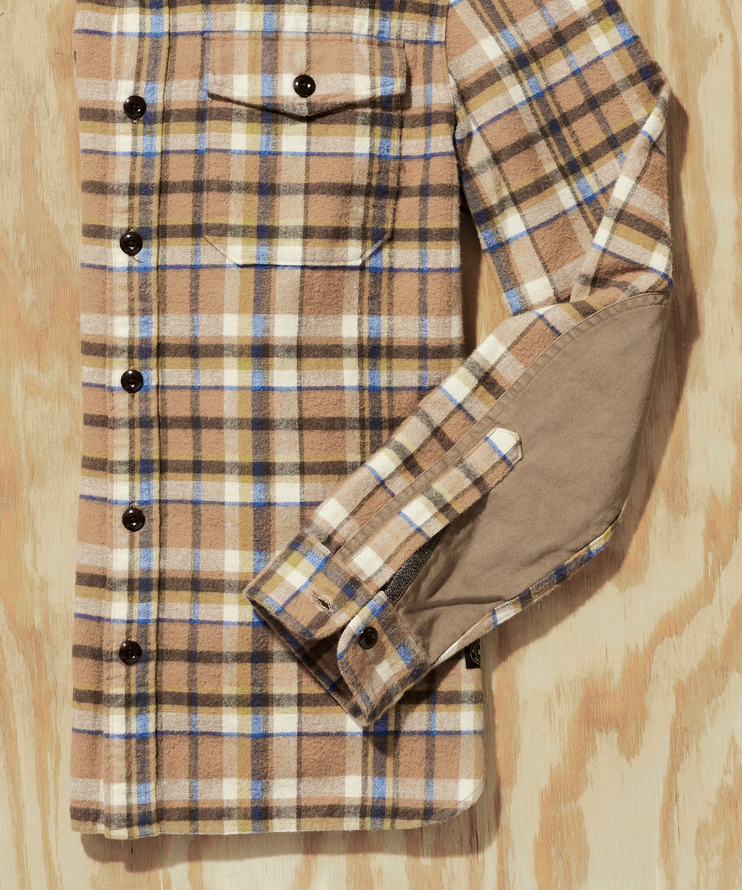 L.L.Bean x Todd Snyder Plaid Chamois Shirt in Toasted Coconut