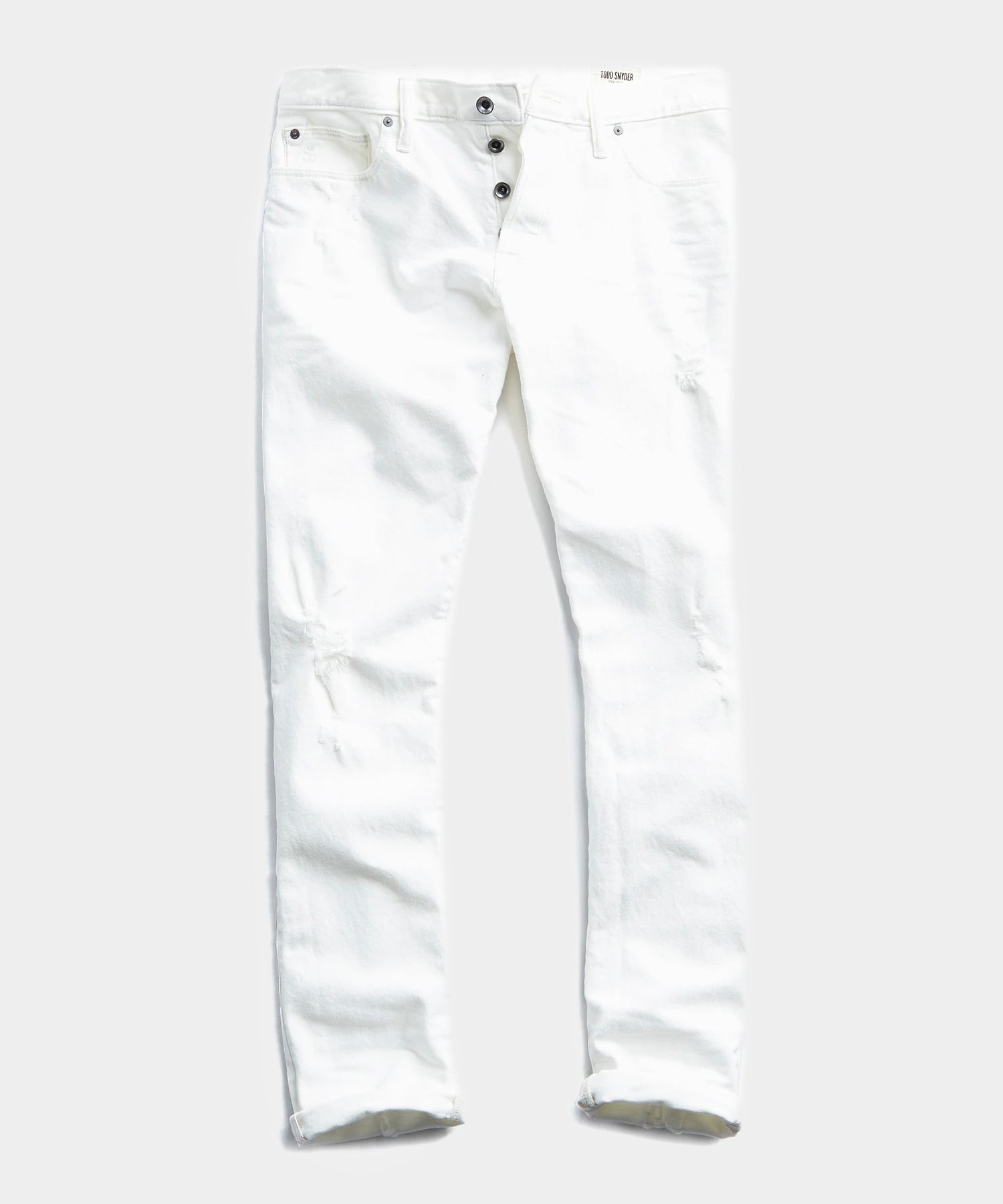 white stretch jeans