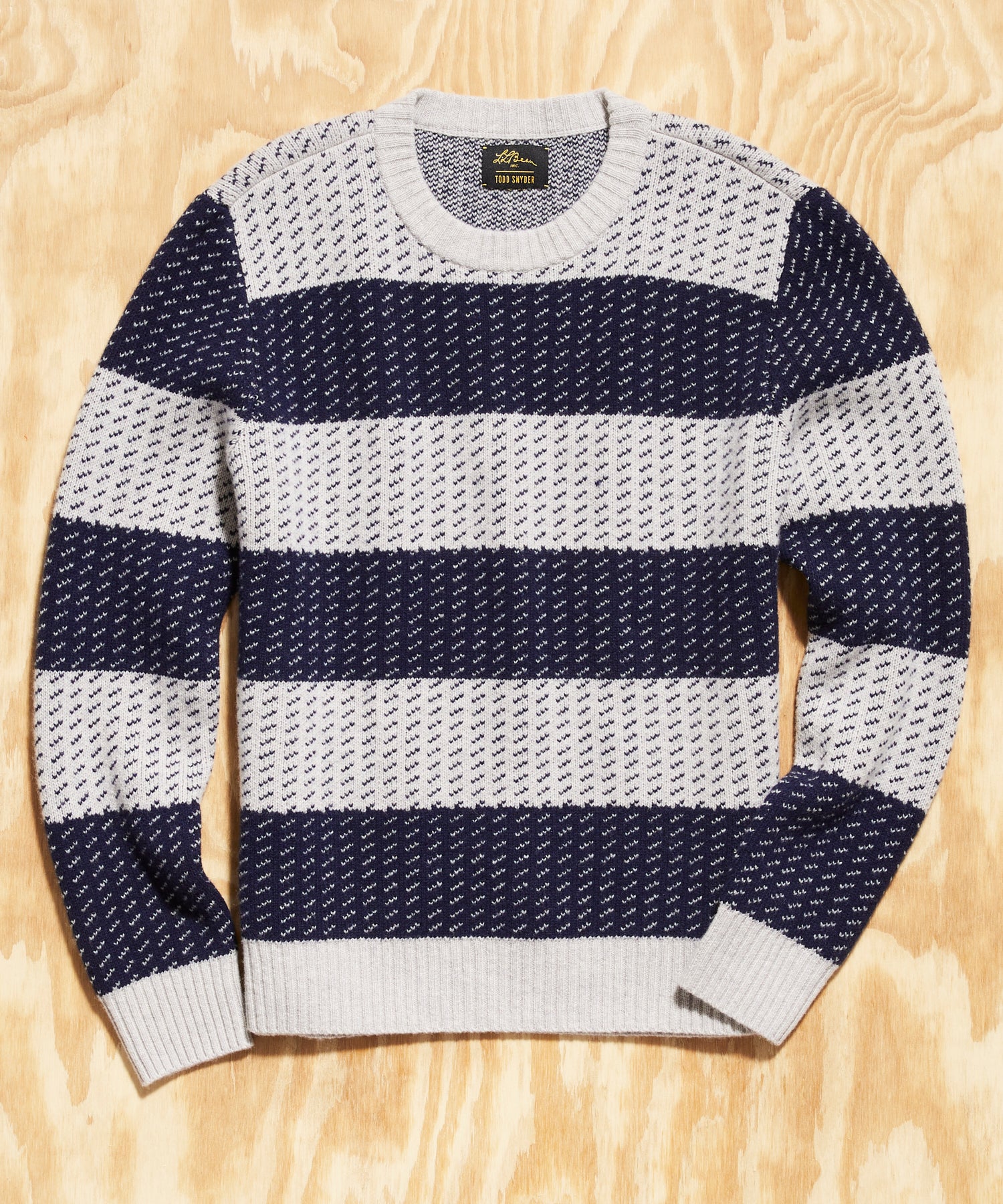 L.L.Bean x Todd Snyder Sweater Pullover in Oatmeal Navy