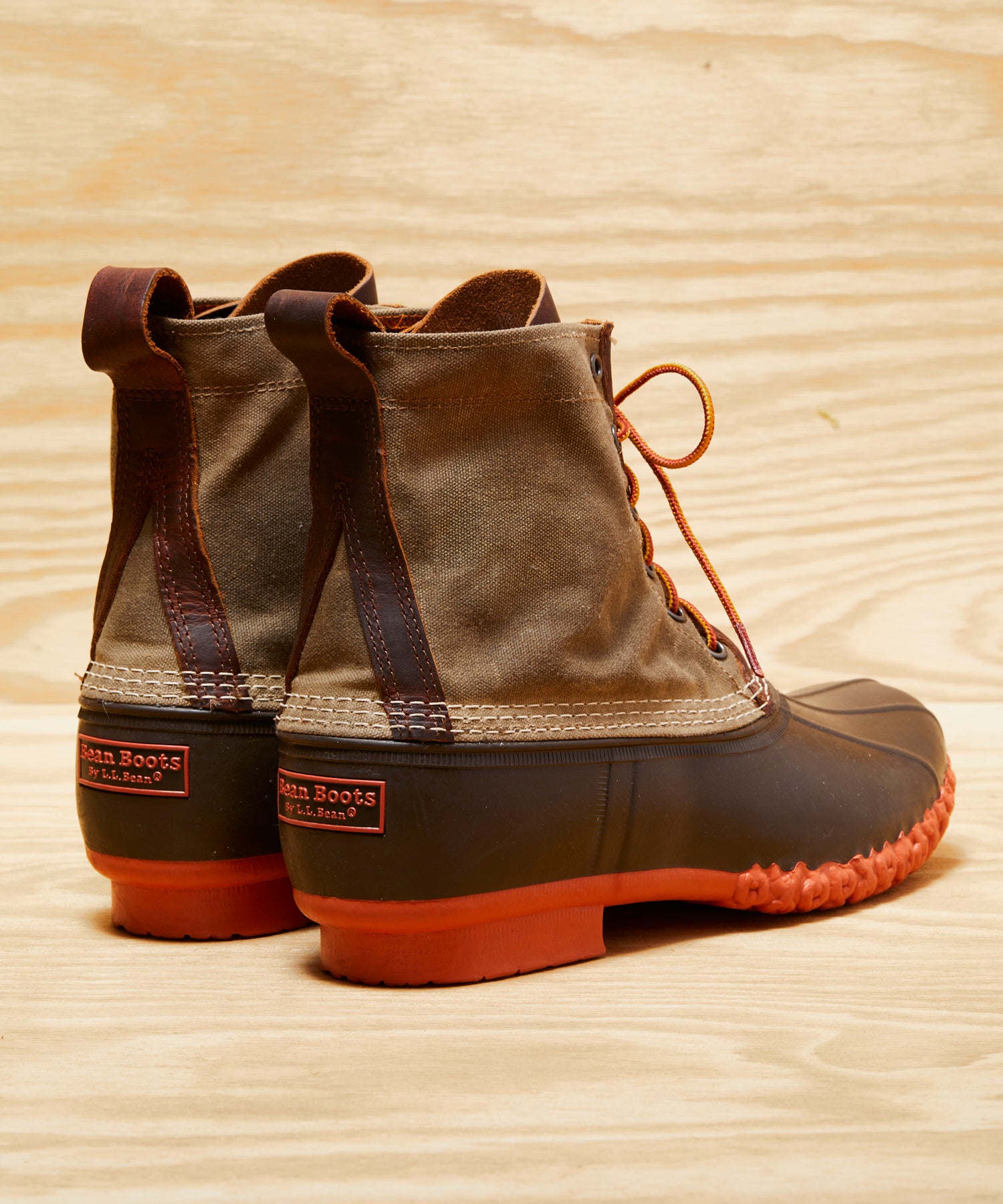 L.L.Bean x Todd Snyder Waxed Canvas Bean Boots in Brown