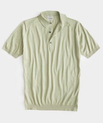 John Smedley x Todd Snyder Adrian Polo in Almond