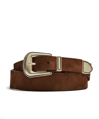 ANDERSON'S Croc-effect leather waist belt