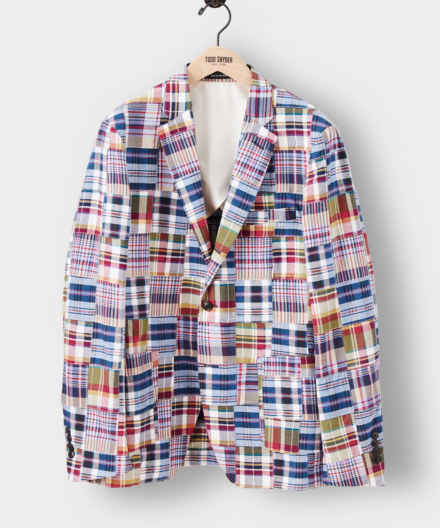 Mad Men Suits – Where to Buy 1950s & 1960s Men’s Suits Patchwork Madras Madison Sportcoat $294.00 AT vintagedancer.com