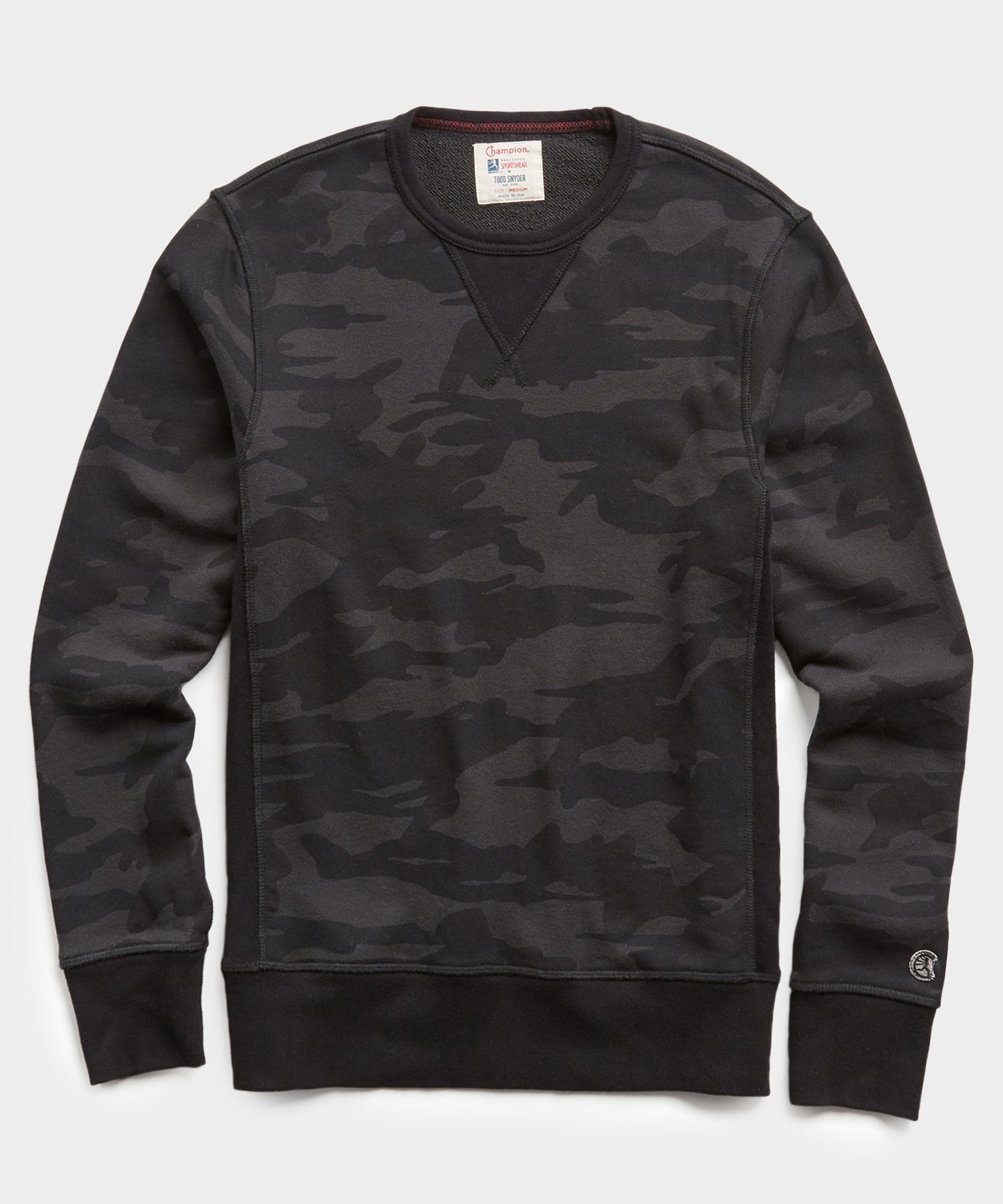 champion black crew neck sweatshirt