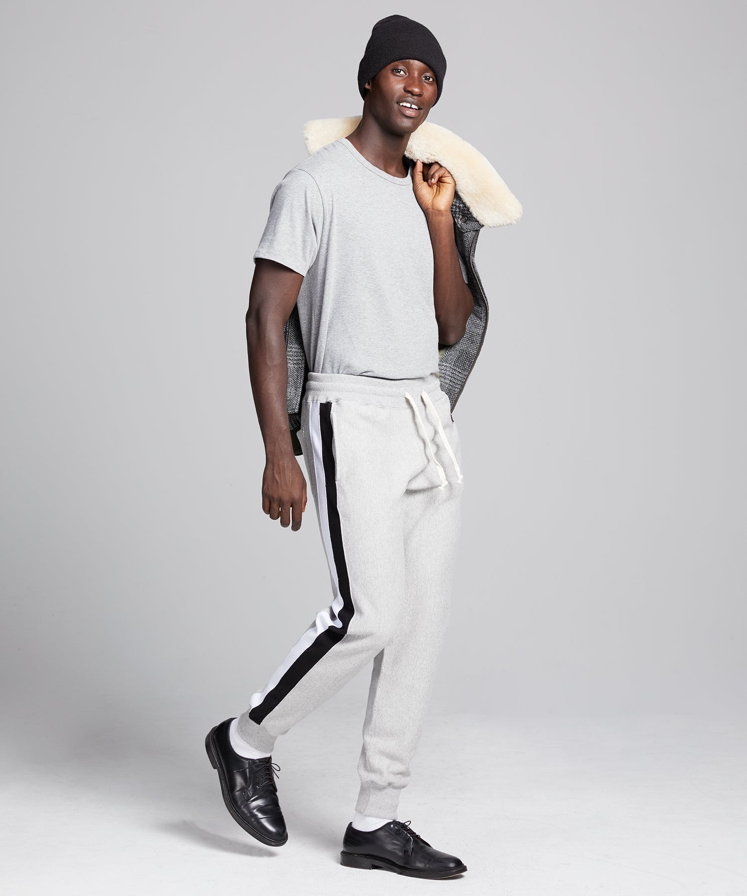 side stripe slim joggers