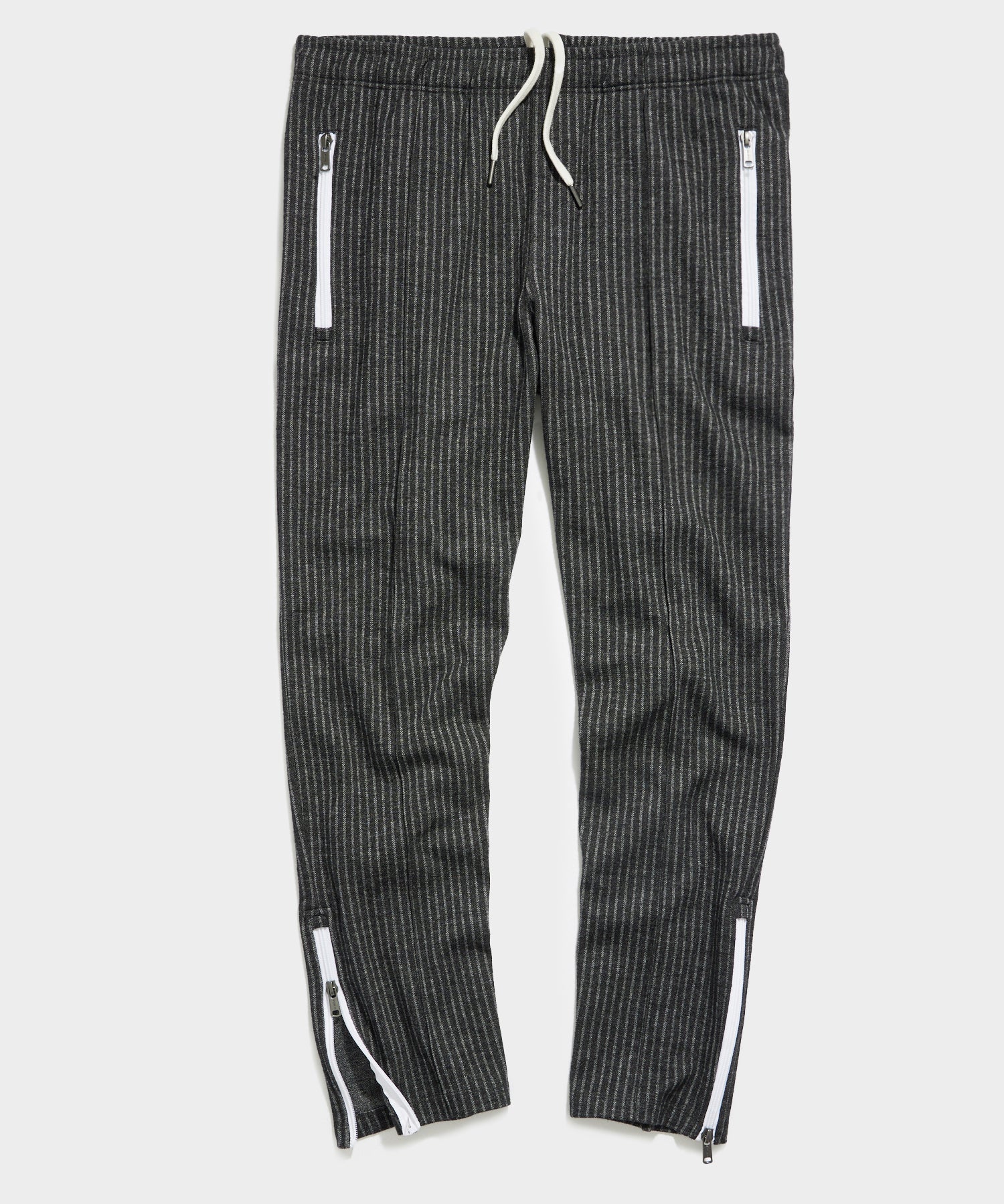 Chalk Stripe Pintuck Pant In Charcoal