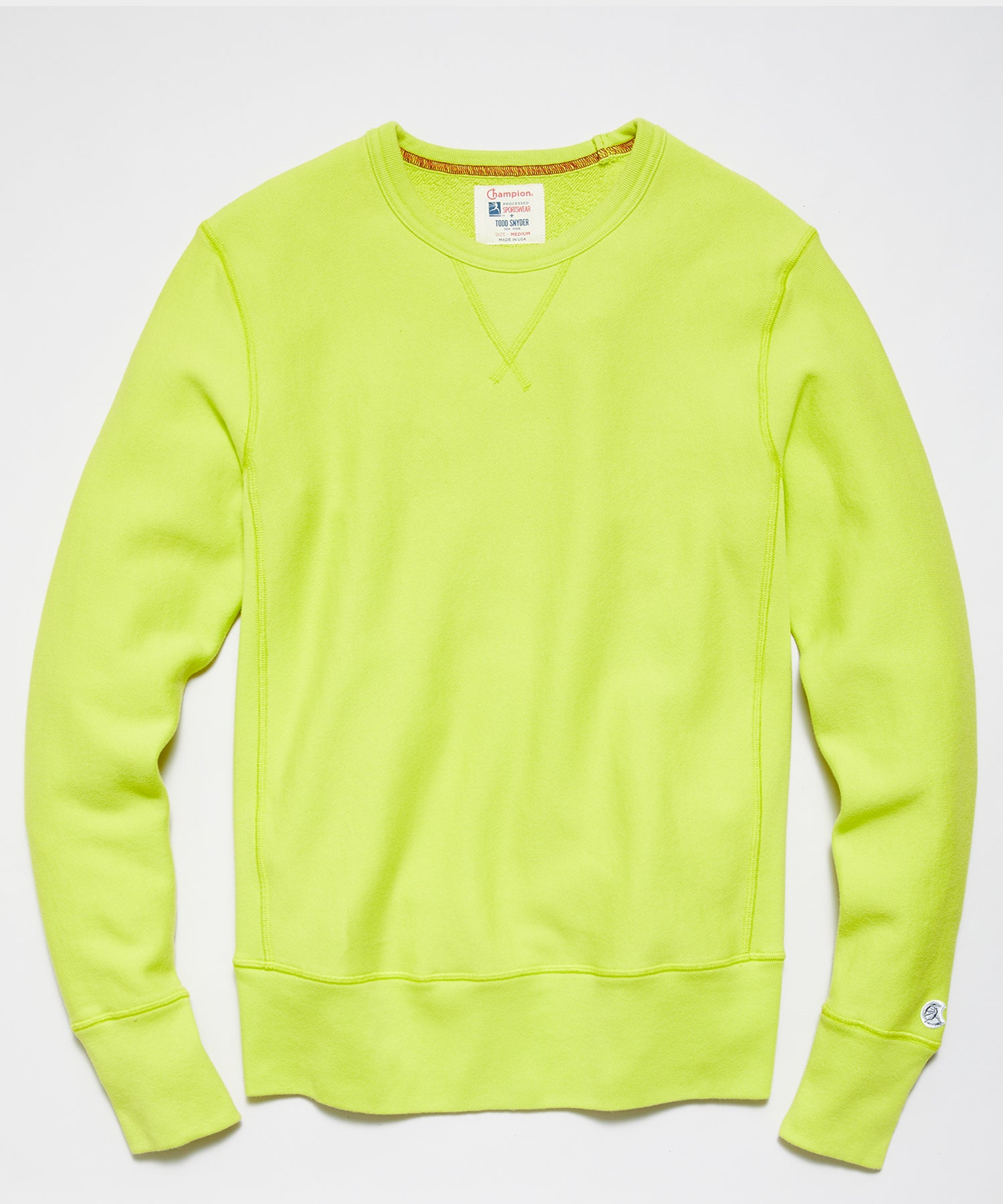 champion hoodie neon yellow